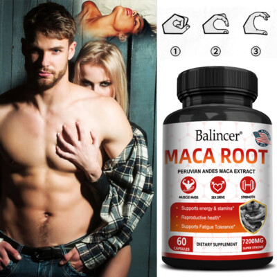 Maca Root 7200 Mg - Increases Energy & Endurance, Improves Focus, Reduces Stress