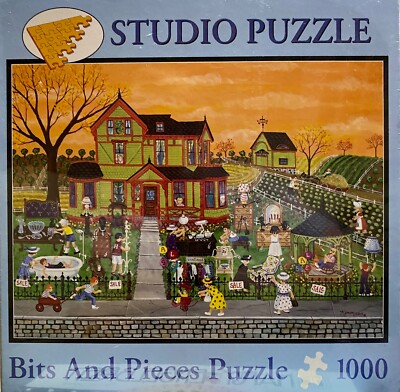 Autumn Yard Sale pickers Bits and Pieces 1000 Pc Studio Puzzle 20 x 27 NEW FS