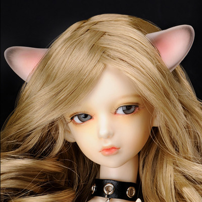 1/3 70cm BJD Dollmore Part - Cute kitty Ears(Normal Skin)(L, Light Gray blushed)