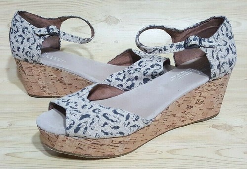 Toms Leopard Cheetah Print Wedge Ankle 