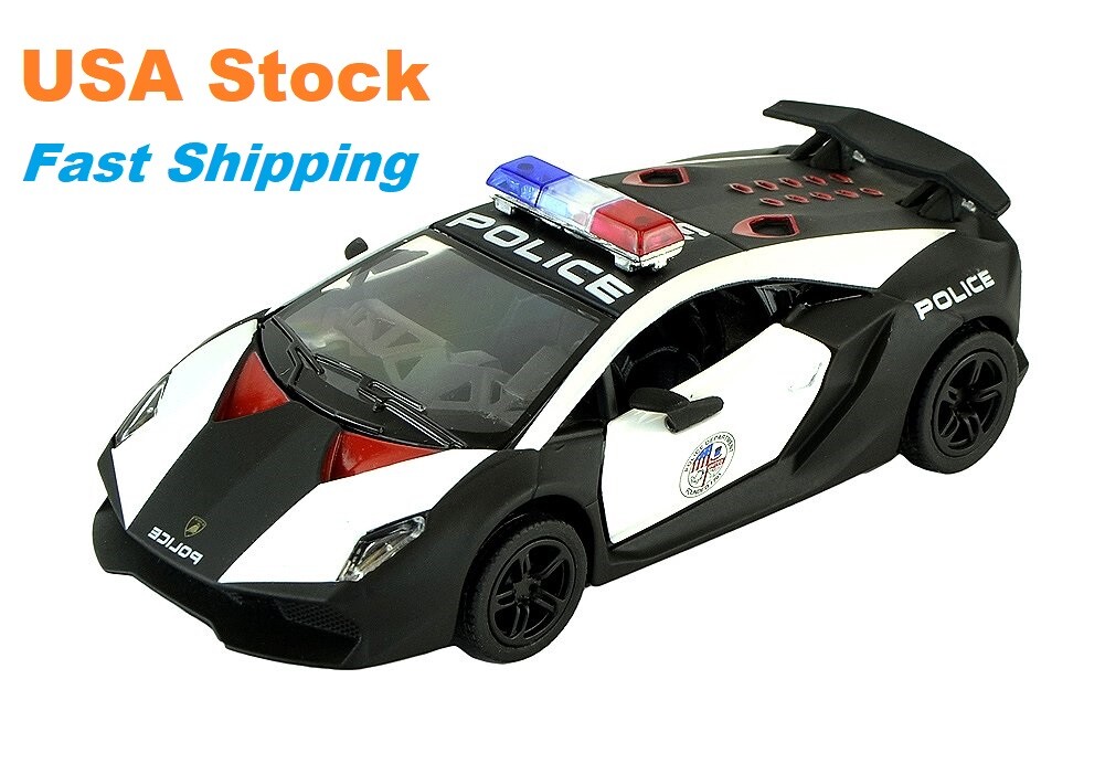 Lamborghini Sesto Elemento, Police Car, Diecast Model Toy Car, 5
