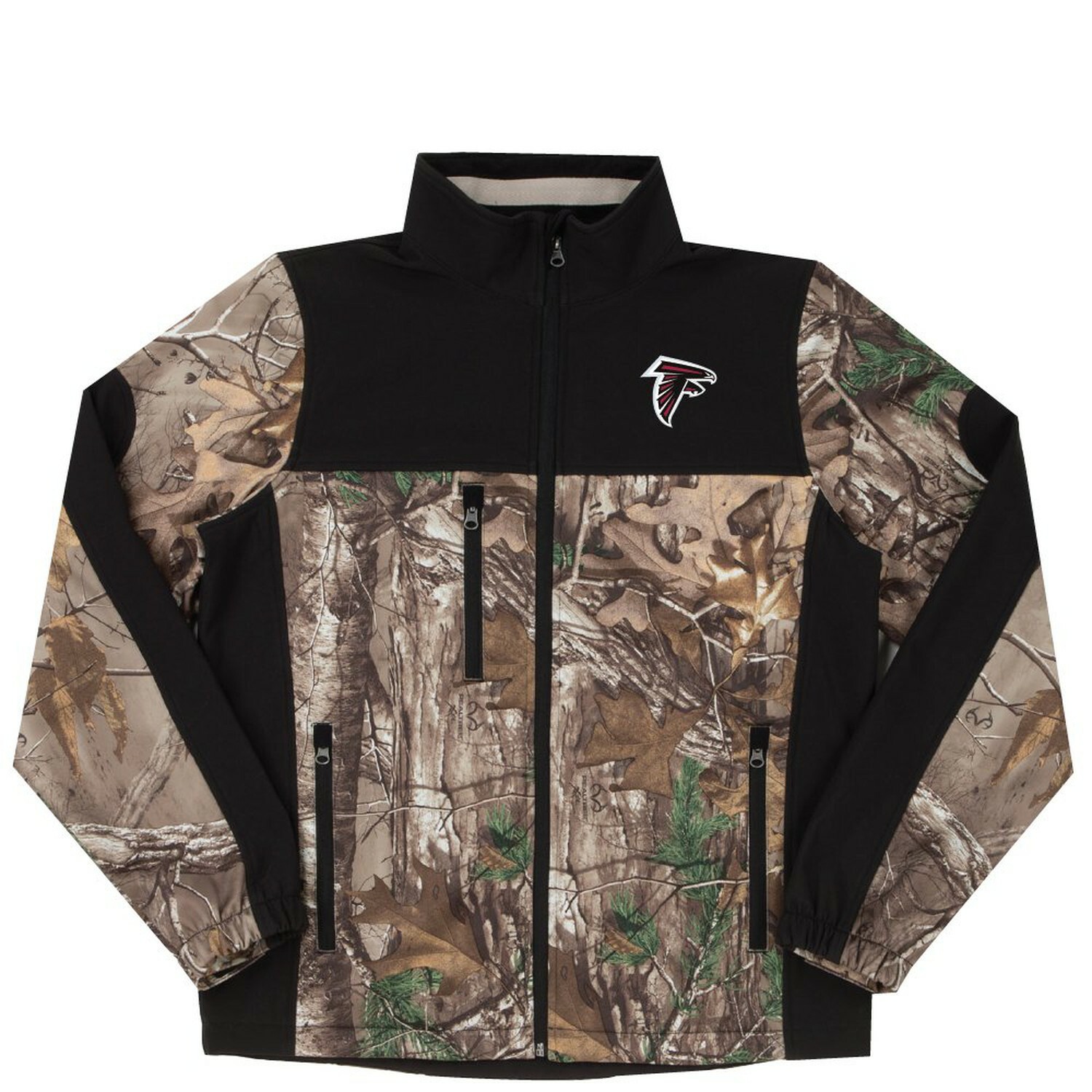 NFL Atlanta Falcons Hunter Colorblocked Softshell Jacket, Real Tree Camouflag...