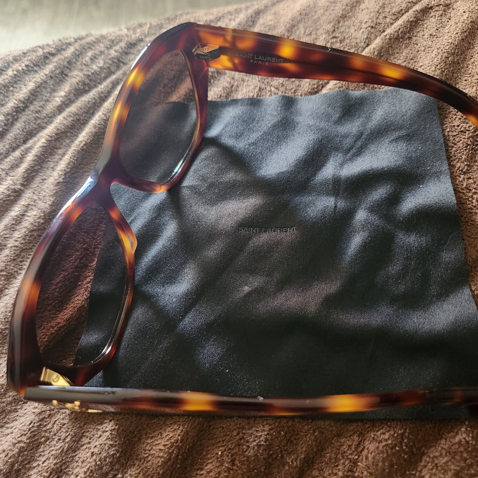 Occhiali da sole SAINT LAURENT YSL SLM8 F 003 avana marrone oro logo 57 mm