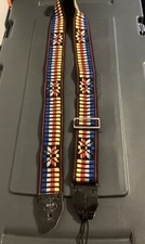 🔥RARE🔥Vtg 60’s ACE Guitar Strap Original Gold Logo Beautiful Woven Made In USA