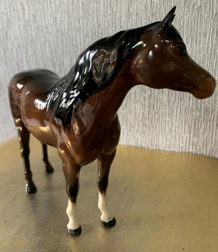 BESWICK HORSE THE ARAB BAHRAM BROWN BAY GLOSS MODEL No. 1771 PERFECT WITH LABEL - Picture 3 of 7