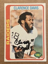 CLARENCE DAVIS (USC HOF) Signed 1978 Topps #108 OAKLAND RAIDERS Autograph Auto