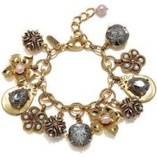 Badgley Mischka Floral Charm Bracelet #60