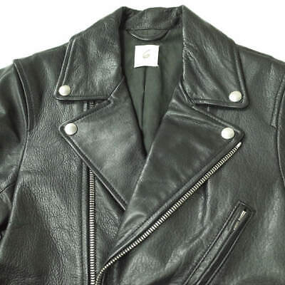 6 ROKU BEAUTY&YOUTH UNITED ARROWS Cow Leather Double Riders Jacket 36 black