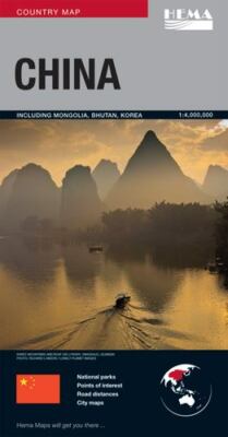 China Country Map by Hema (English, French and German Edition) HEMA Maps map Us
