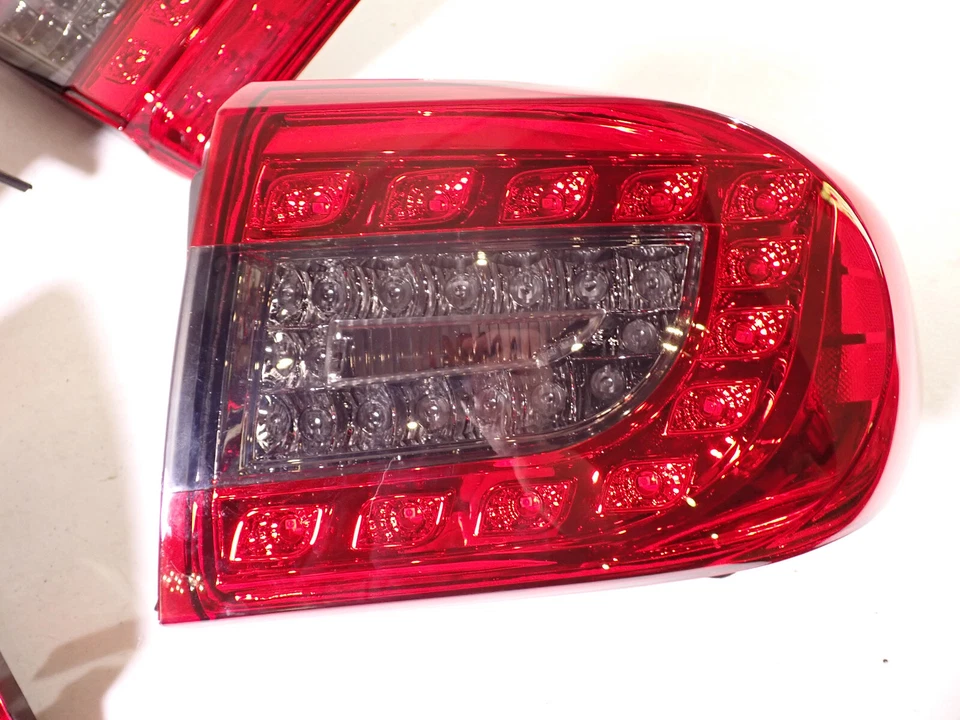 LED Taillights For 2011 2012 2013 Toyota Corolla Red w Smoked Lens Pair - Image 3 of 4