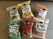 WALLACE’S Old Fashioned Pork Skins Mixed Flavors 1.5oz (8-Bags) Chicharrones