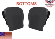 Seat Covers 2004 - 2009 For Cadillac SRX Genuine Ebony Black Perforated Leather