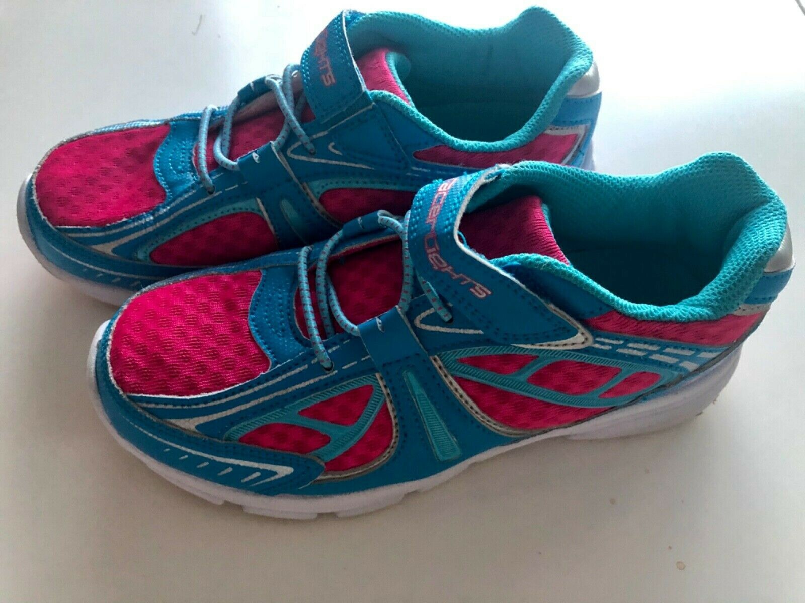 Stride Rite Racer Lights Acceleration Big Girl Sneakers Shoes sz 2W A