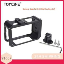 Aluminum Case Metal Cage for DJI Action 4 Action 3 Protective Frame w/ Cold Shoe