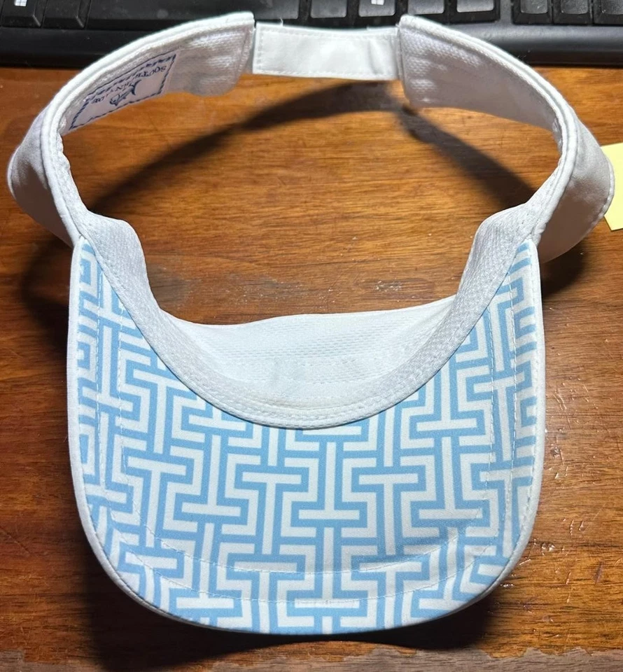 Viseira Southern Tide ajustável América branco azul bordado logotipo "ST" #K - Imagem 2 de 4