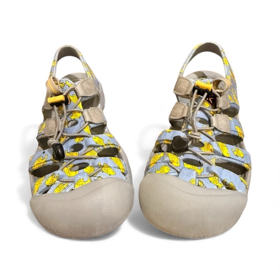 KEEN Sunport Kids Size 6 Blue Yellow Fish Waterproof Outdoor Sandals  - Image 2 of 4