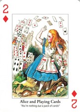 Alice in Wonderland 2 of Diamonds Non-Sport Trading Card Lewis Carroll Art