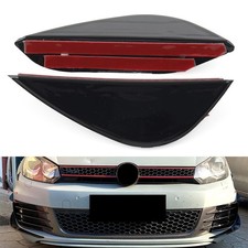 Front Bumper Lip Splitter Spoiler Side Canards For VW Golf 6 MK6 GTD 2008-13