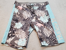 Hurley Swim Board Shorts Mens 28 Multicolor Floral Regular Fit Drawstring
