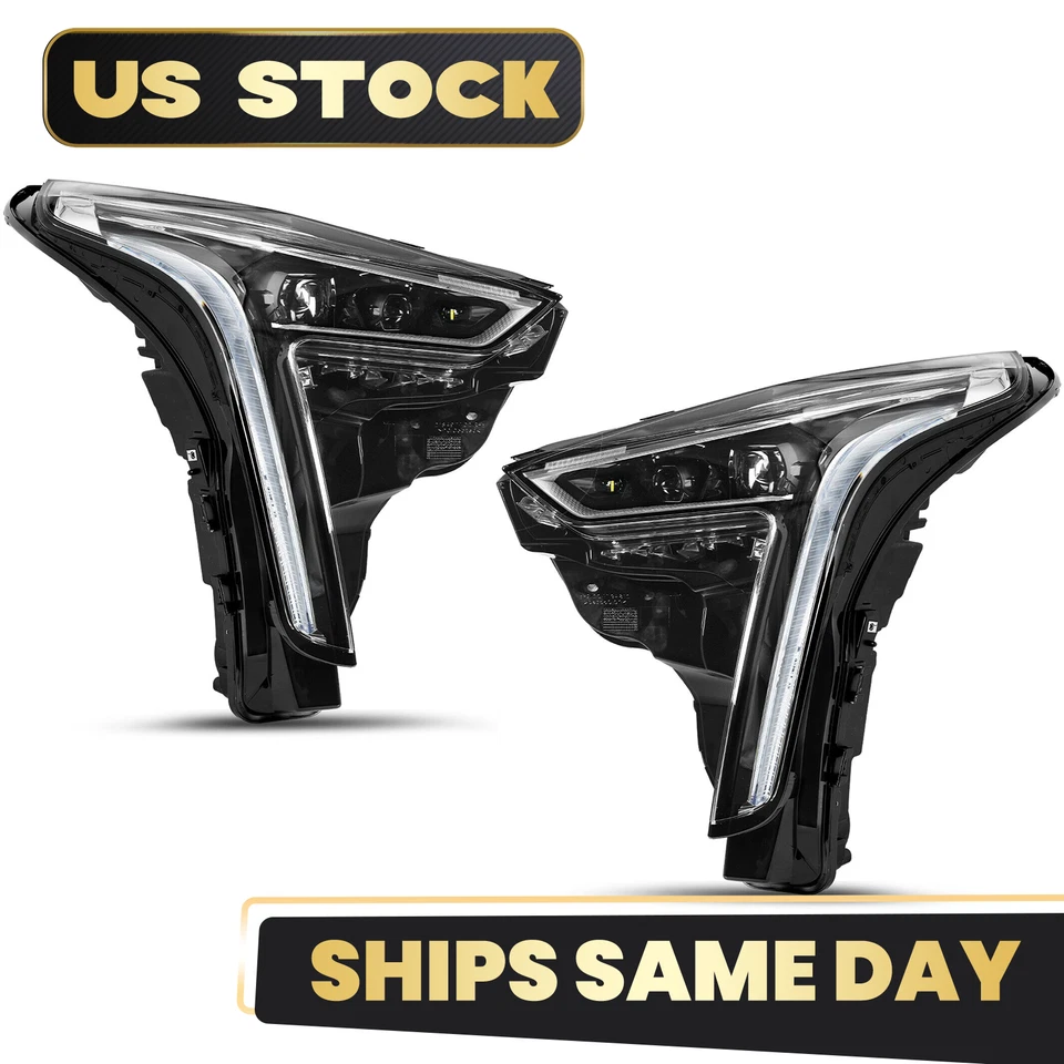 For 2019-2020 Cadillac CT6 Full LED Headlight w/ Cornering Lamp Left+Right Pair Foto 2 de 4