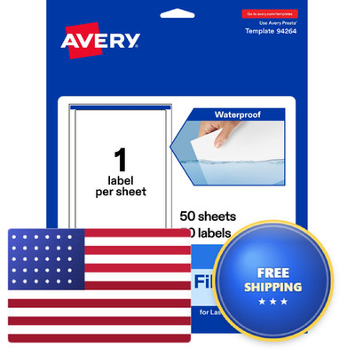 Avery Printable Durable White Rectangle Labels Sure Feed Technology 10 X 7.5