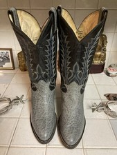 Tony Lama 6819 Vintage GENUINE Exotic PRINT Western Cowboy DANCEHALL Boots 7.5 D