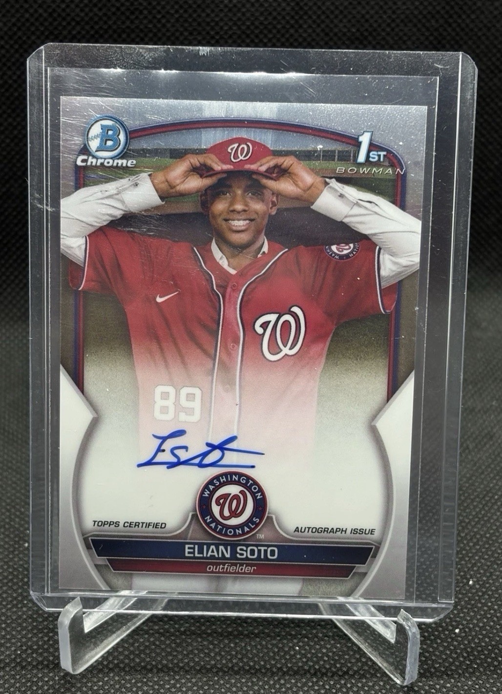 2023 Bowman Chrome Prospect Auto Elian Soto Nationals CPA-ES Rookie view 1