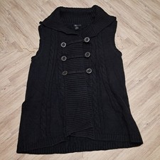 Style & Co Woman's Black XL Cable Knitwear Sweater Blend