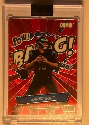 Jared Goff 1/1 BANG! Patriotic America 250 Wild Card Comix Alumination 2026 NEW 