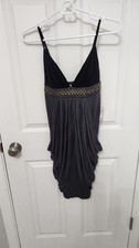 GUESS Black and Gray Draped Dress/top  with Studded Detail Size S