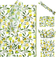 100 Sheets 20  14 Inches Lemon Tissue Paper for Gift Wrapping Yellow Citrus Fru