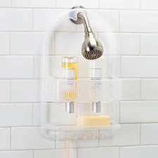 Bath Bliss Molded Shower Caddy in Frosted White - 17.13" x White 17.13" x 10.43"