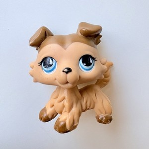Figurine Littlest Pet Shop #893 - Brown Collie (berger écossais) Rare, Occasion