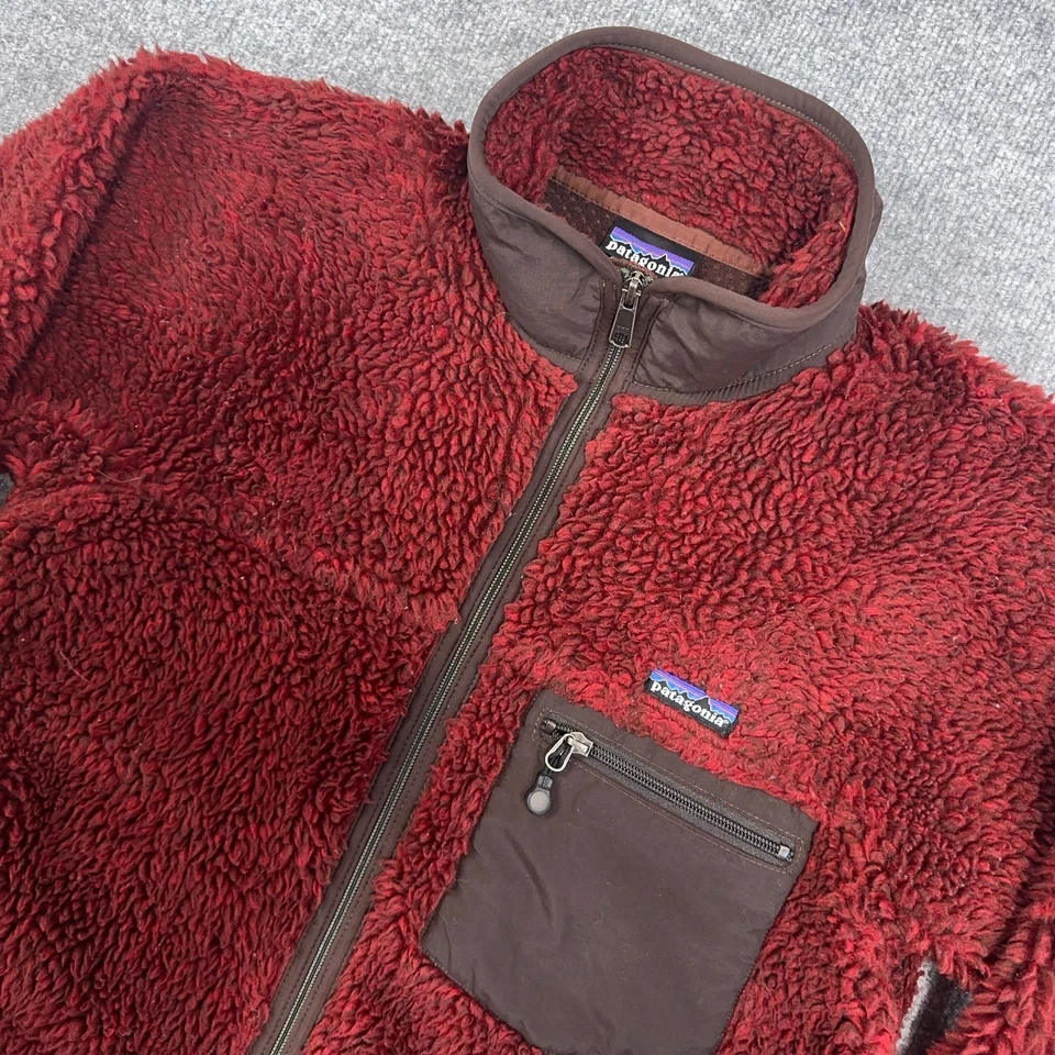 Chaqueta De Colección Patagonia Para Hombres M Rojo Chili Brezo Retro X Cárdigan Pila Profunda EE. UU. Foto 3 de 4