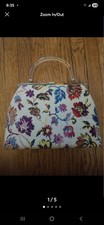 Vintage Floral Tapestry Handbag