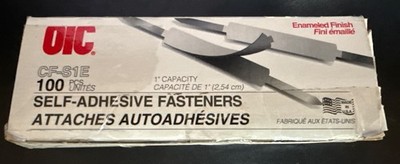 Officemate Self-Adhesive Fasteners 1'' Capacity Cntr 75 BX, CF-S1E