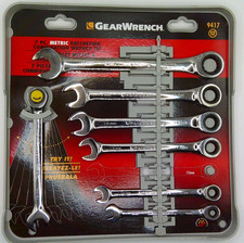 New In Packaging Gearwrench 9417 7-pc Metric Combination Ratcheting Wrench Set