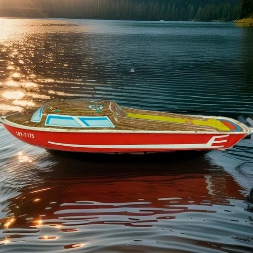 Vintage Ohio Art Toy Speed Boat, tin litho, USA 1950's 1960's