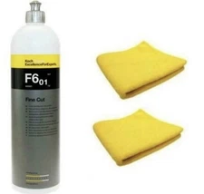 KOCH CHEMIE FINE CUT COMPOUND | F6.01 1 LITER 33.8OZ W/ TOWELS. SUPER FAST SHIP!