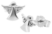 Trendor Schmuck Kinder-Ohrringe Engel Ohrstecker 925 Silber 68224