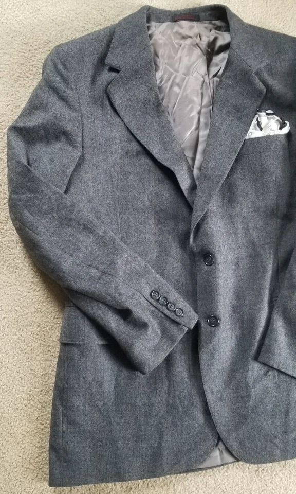 ШЕРСТИ 2 ИЗДЕЛИЯ МУЖСКОЙ КОСТЮМ КУРТКА И БРЮКИ, R42, СДЕЛАНО В ПОЛЬШИ. - Изображение 3 из 4