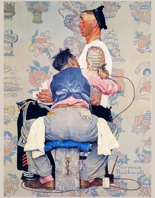 #ad The Tattooist by Norman Rockwell ART Home Decor $14.95