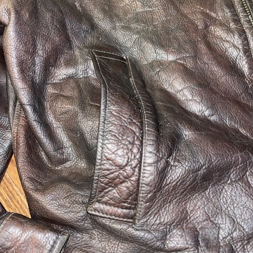 BANANA REPUBLIC BRAUNE BOMBER LEDERJACKE GR. L/XL Full Zip Vintage - Bild 4 von 24