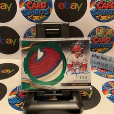 2024 Topps Five Star Rhys Hoskins 02/15 Jumbo Emerald Patch Auto Card