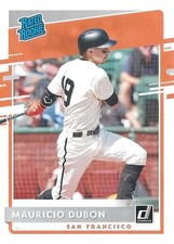 MAURICIO DUBON 2020 DONRUSS RATED ROOKIE CARD #33 BRAVES. rookie card picture
