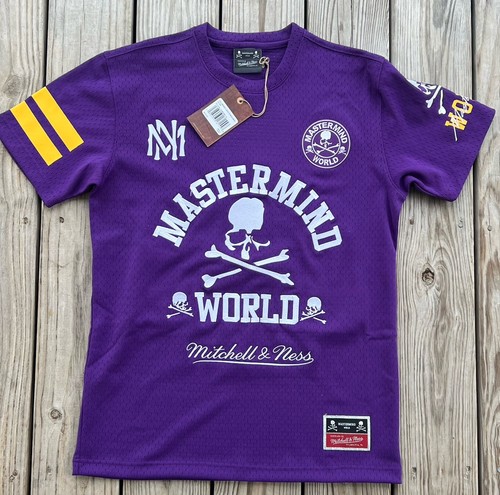 Mens Mitchell & Ness x Mastermind Collab Mesh Short Sleeve Tee Purple Small $125