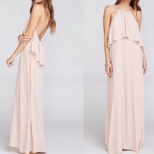 Show Me Your MuMu Dusty Blush Pink Aimee Ruffle Maxi Dress Gown