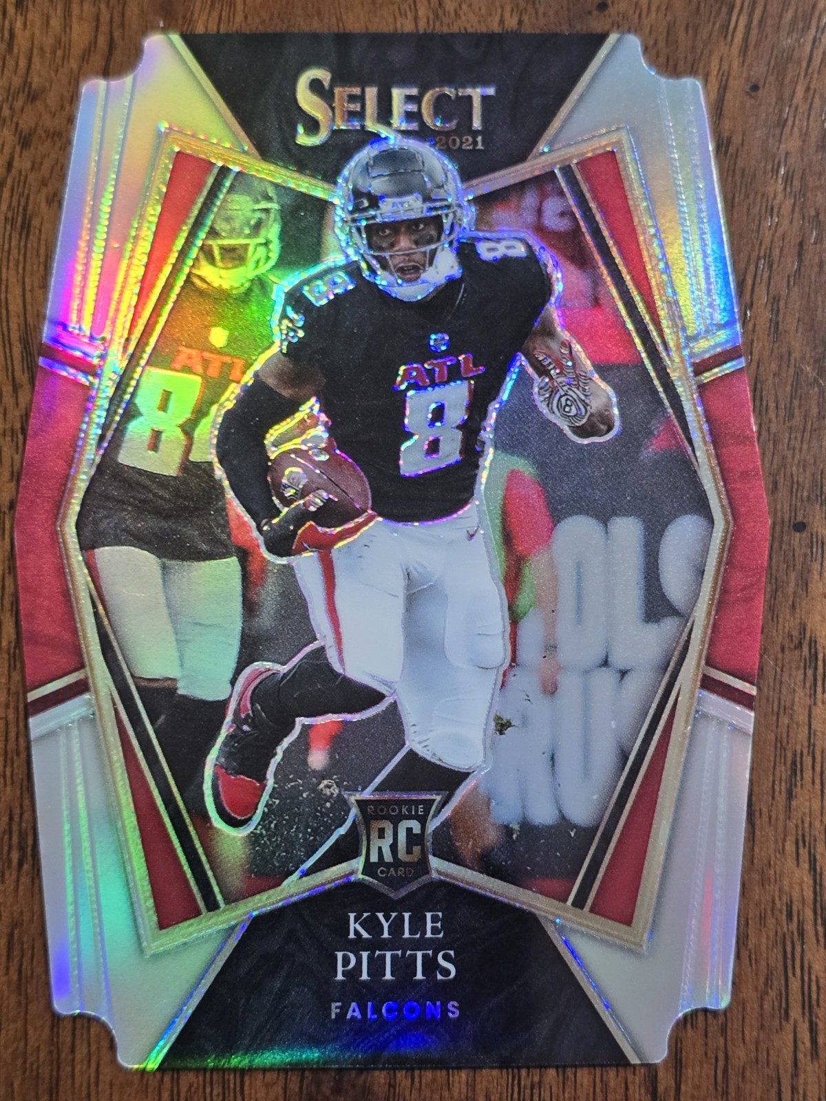 2021 Panini Select Premier Level Kyle Pitts Silver Holo Die-Cut (RC) Falcons