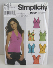 Simplicity Easy-To-Sew Knit Tops in 5 Styles Misses' 4-10 Pattern 5055 Uncut