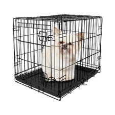 Vibrant Life Wire Dog Crate, Single-Door, Divider and Leak-Proof Tray, Metal